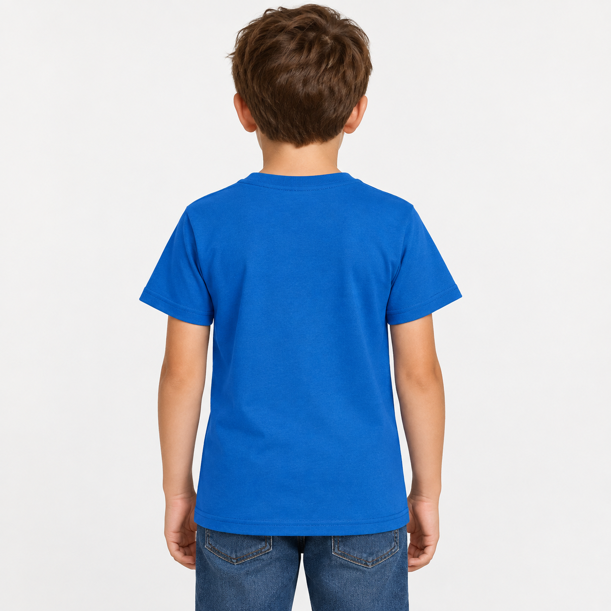 Youth Kids Coach Cotton T-Shirt - Blue - Image 5