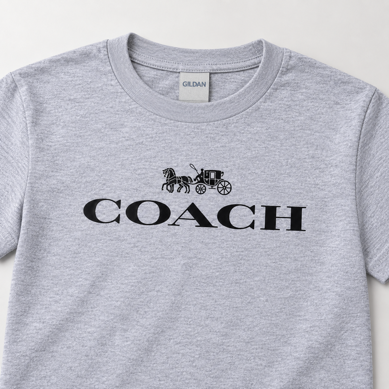 Youth Kids Coach Cotton T-Shirt - Grey - Image 3