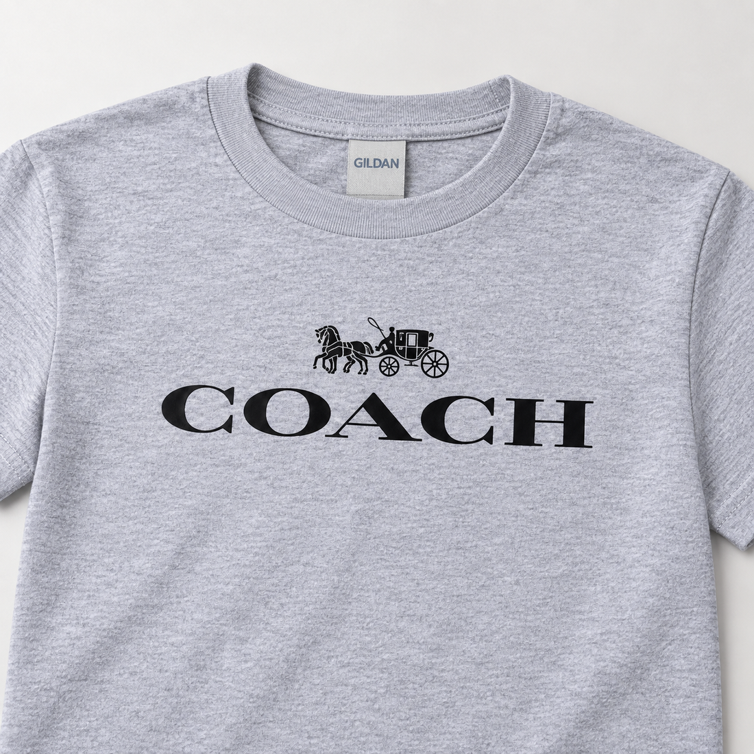 Youth Kids Coach Cotton T-Shirt - Grey - Image 3
