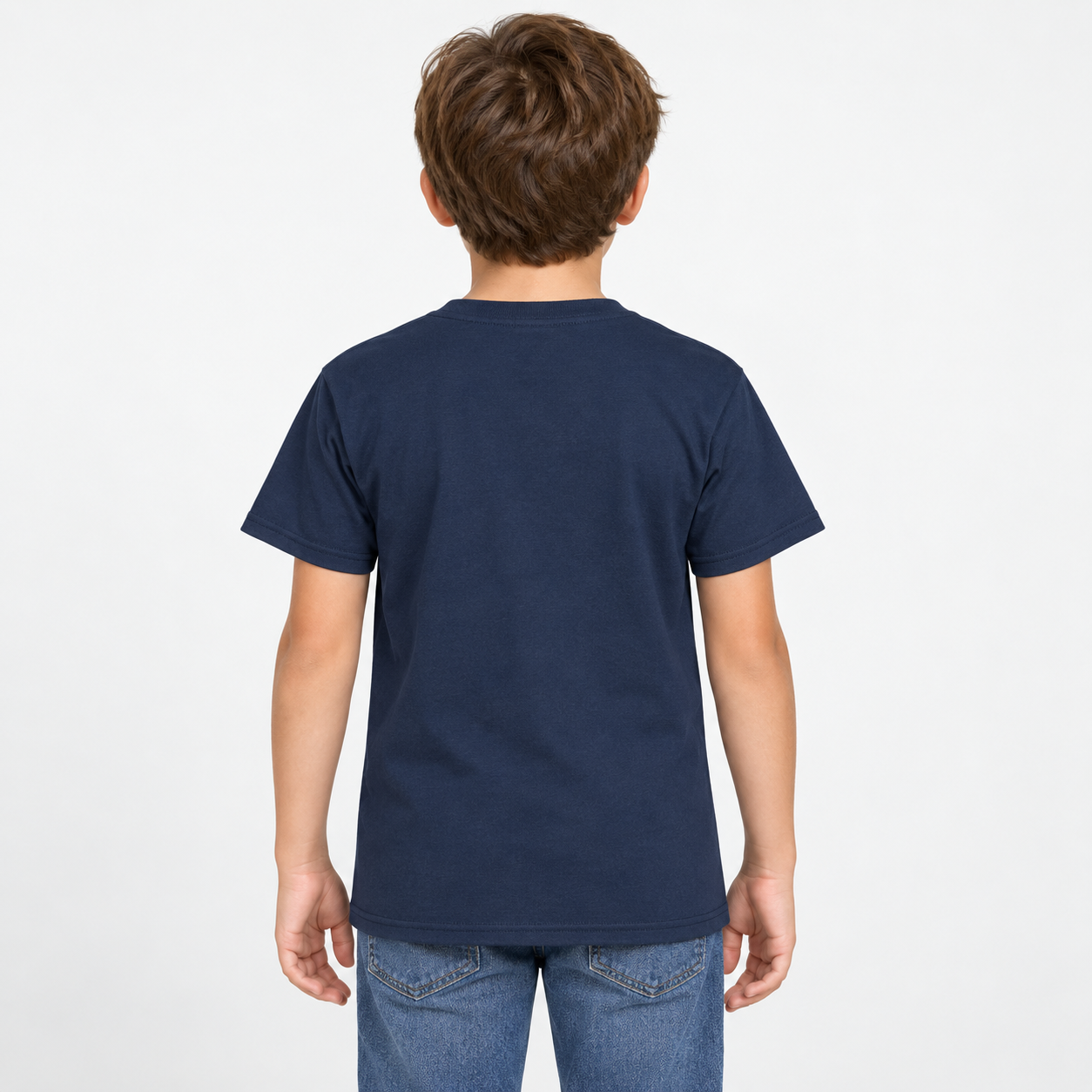 Youth Kids Coach Cotton T-Shirt - Navy - Image 5