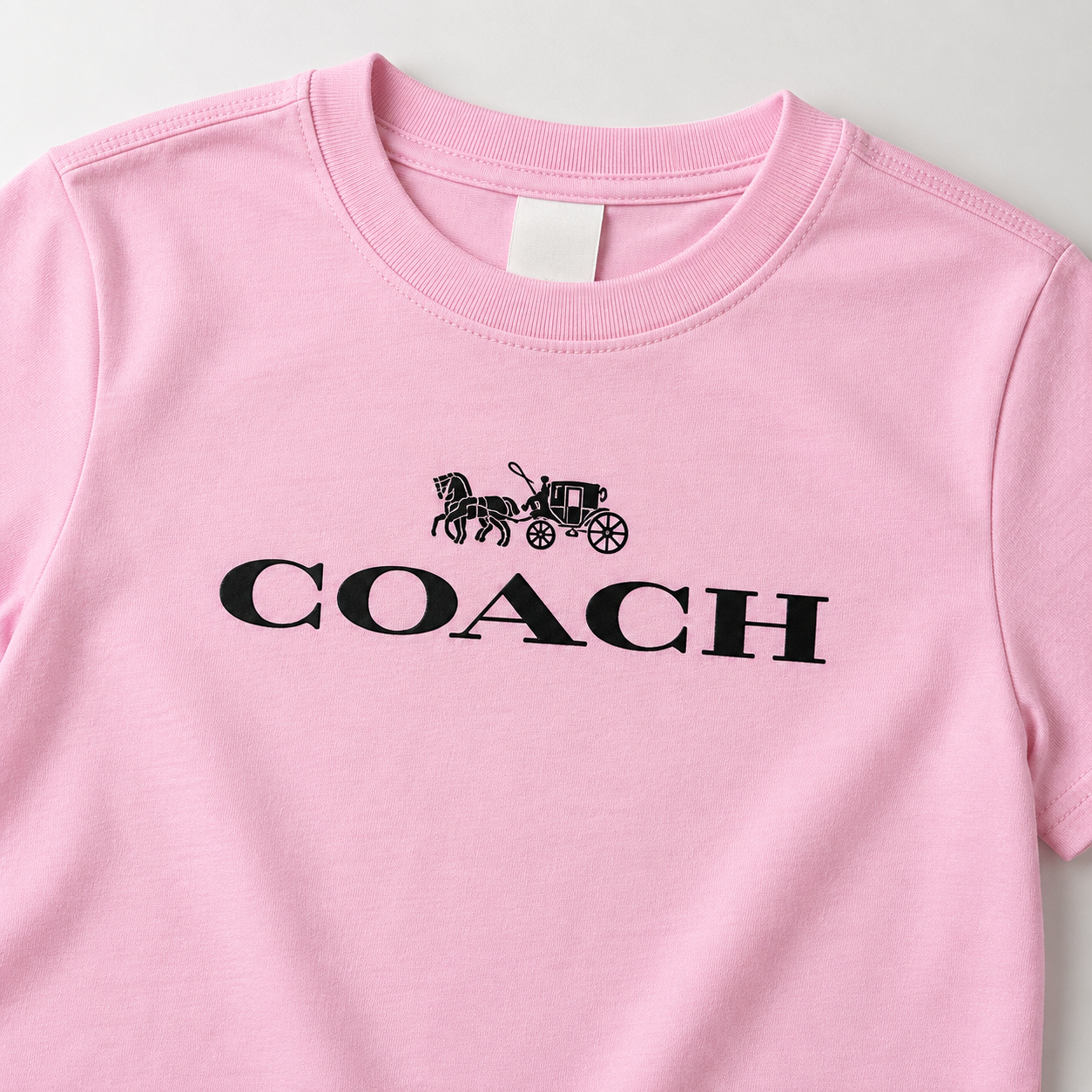 Youth Kids Coach Cotton T-Shirt - Pink - Image 3