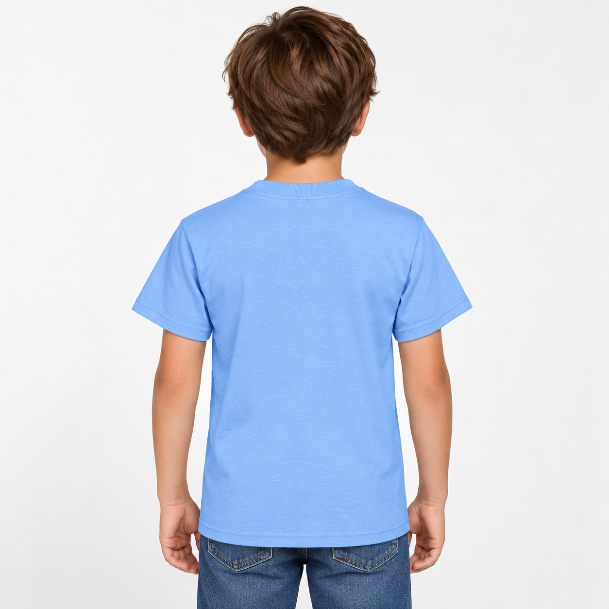 Youth Kids Coach Cotton T-Shirt - Sky Blue - Image 5