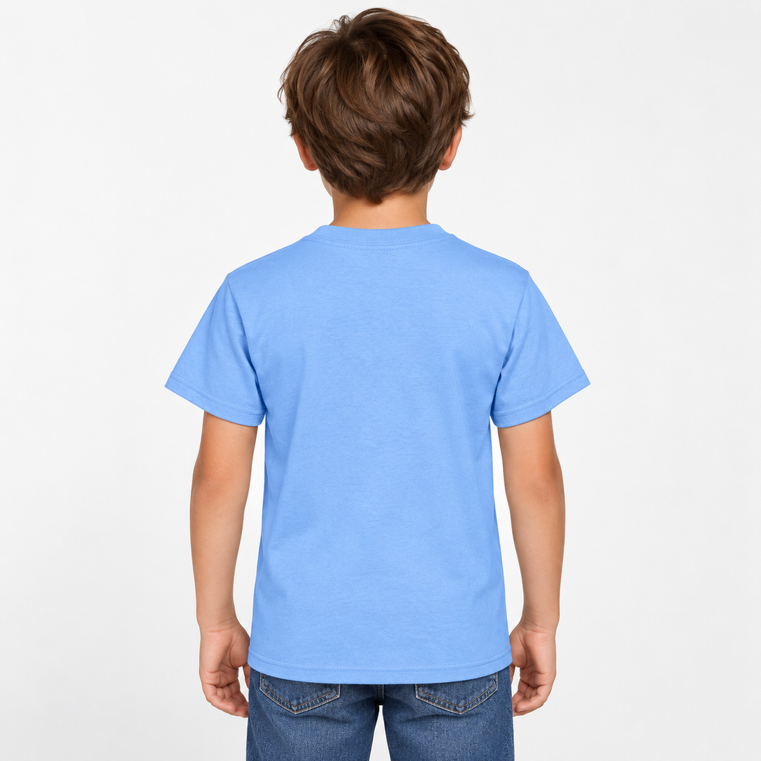 Youth Kids Coach Cotton T-Shirt - Sky Blue - Image 5