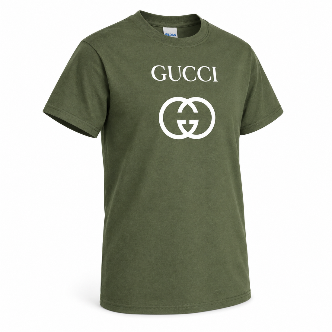 Youth Kids Gucci Cotton T-Shirt | Color: army green | Image 1