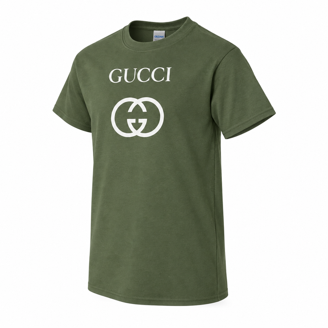Youth Kids Gucci Cotton T-Shirt | Color: army green | Image 4