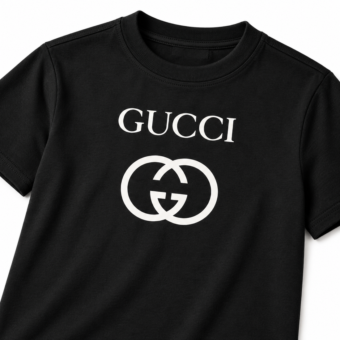 Youth Kids Gucci Cotton T-Shirt | Color: black | Image 3