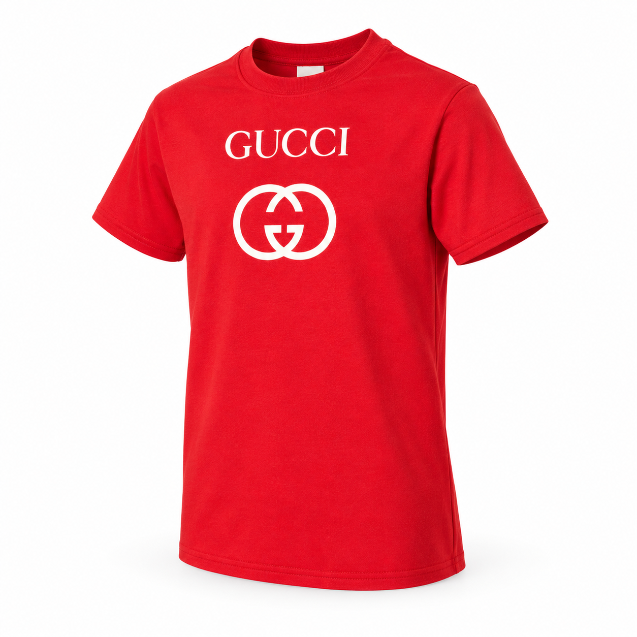 Youth Kids Gucci Cotton T-Shirt | Color: red | Image 1