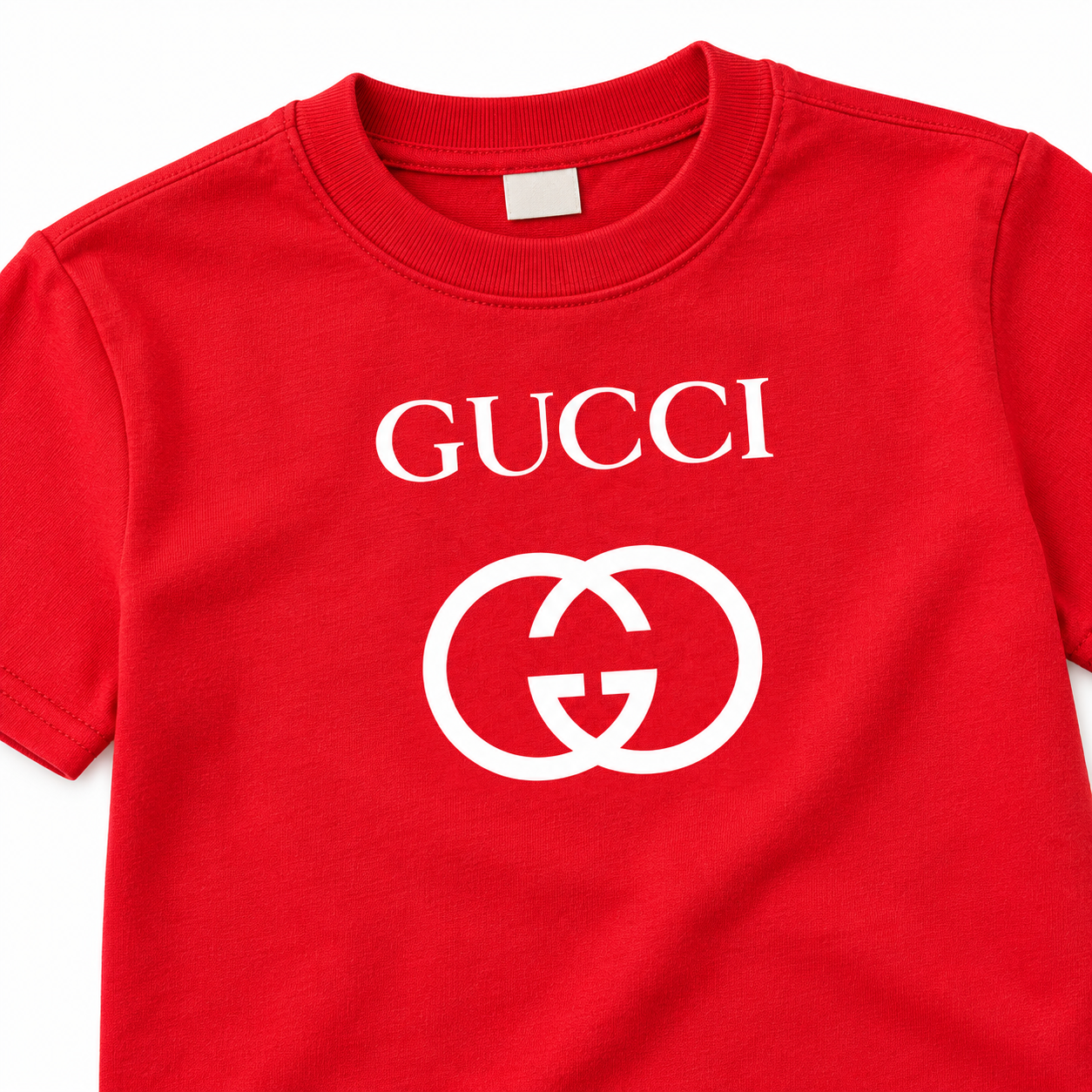 Youth Kids Gucci Cotton T-Shirt | Color: red | Image 3
