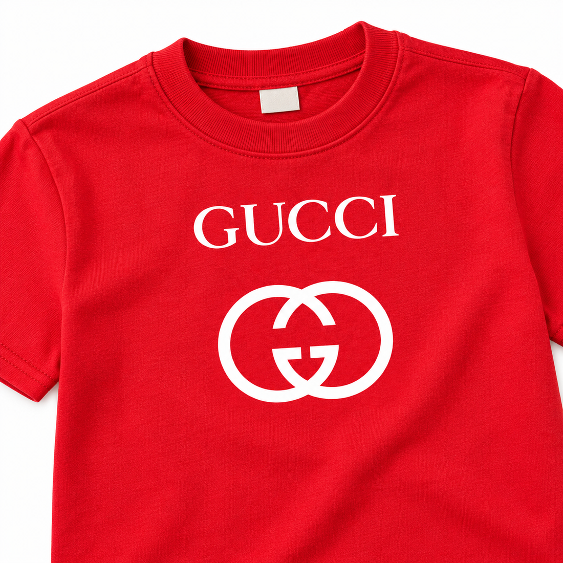 Youth Kids Gucci Cotton T-Shirt | Color: red | Image 3