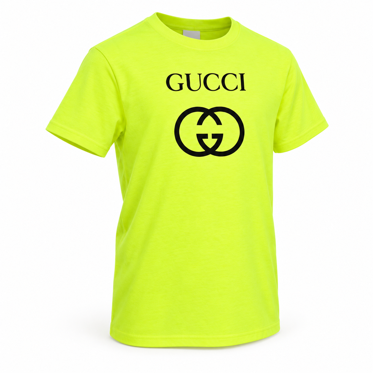 Youth Kids Gucci Cotton T-Shirt | Color: safety green | Image 1