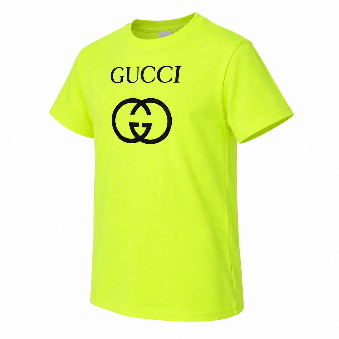 Youth Kids Gucci Cotton T-Shirt | Color: safety green | Image 4