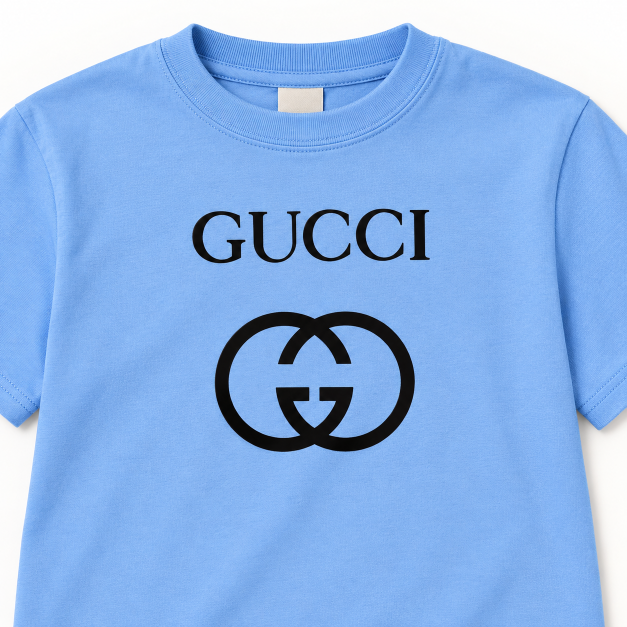 Youth Kids Gucci Cotton T-Shirt | Color: sky blue | Image 3