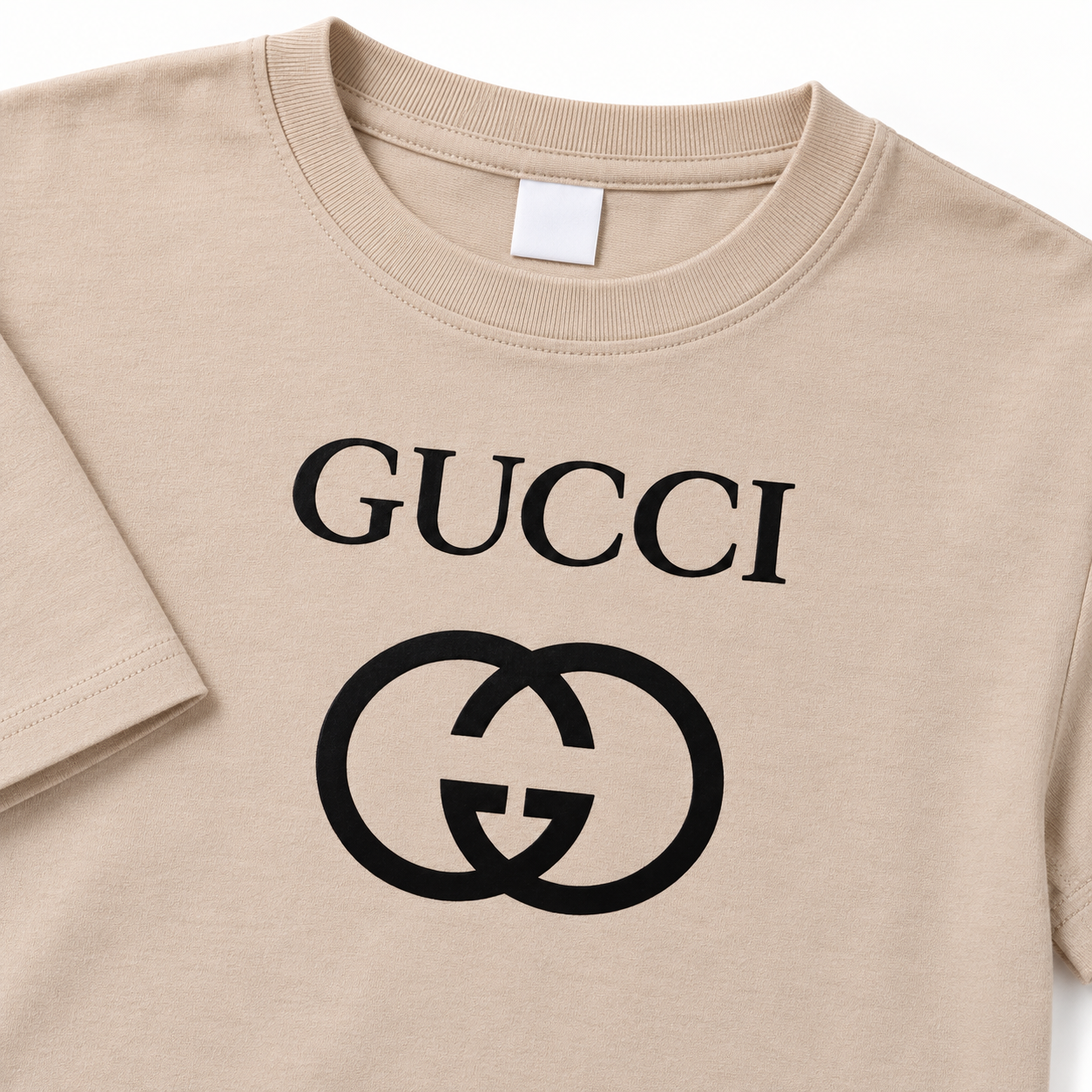 Youth Kids Gucci Cotton T-Shirt | Color: tan | Image 3