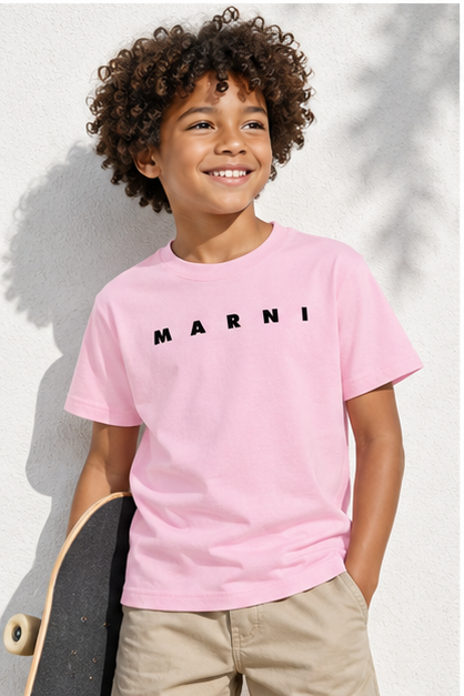 Youth Kids Marni Cotton T-Shirt | Color: Pink | Image 4