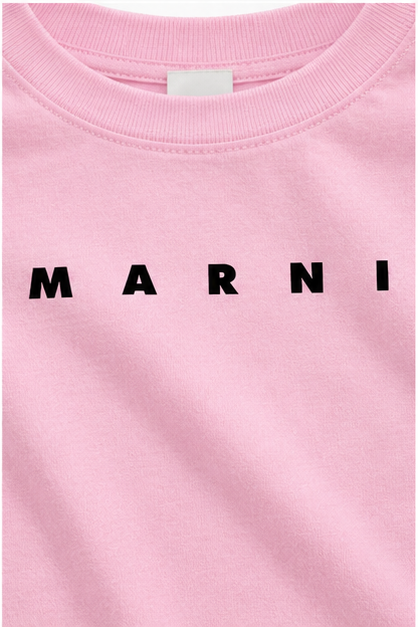 Youth Kids Marni Cotton T-Shirt | Color: Pink | Image 5