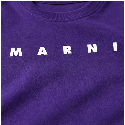 Youth Kids Marni Cotton T-Shirt | Color: Purple | Image 5