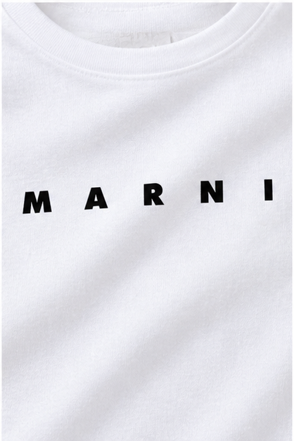 Youth Kids Marni Cotton T-Shirt | Color: White | Image 5