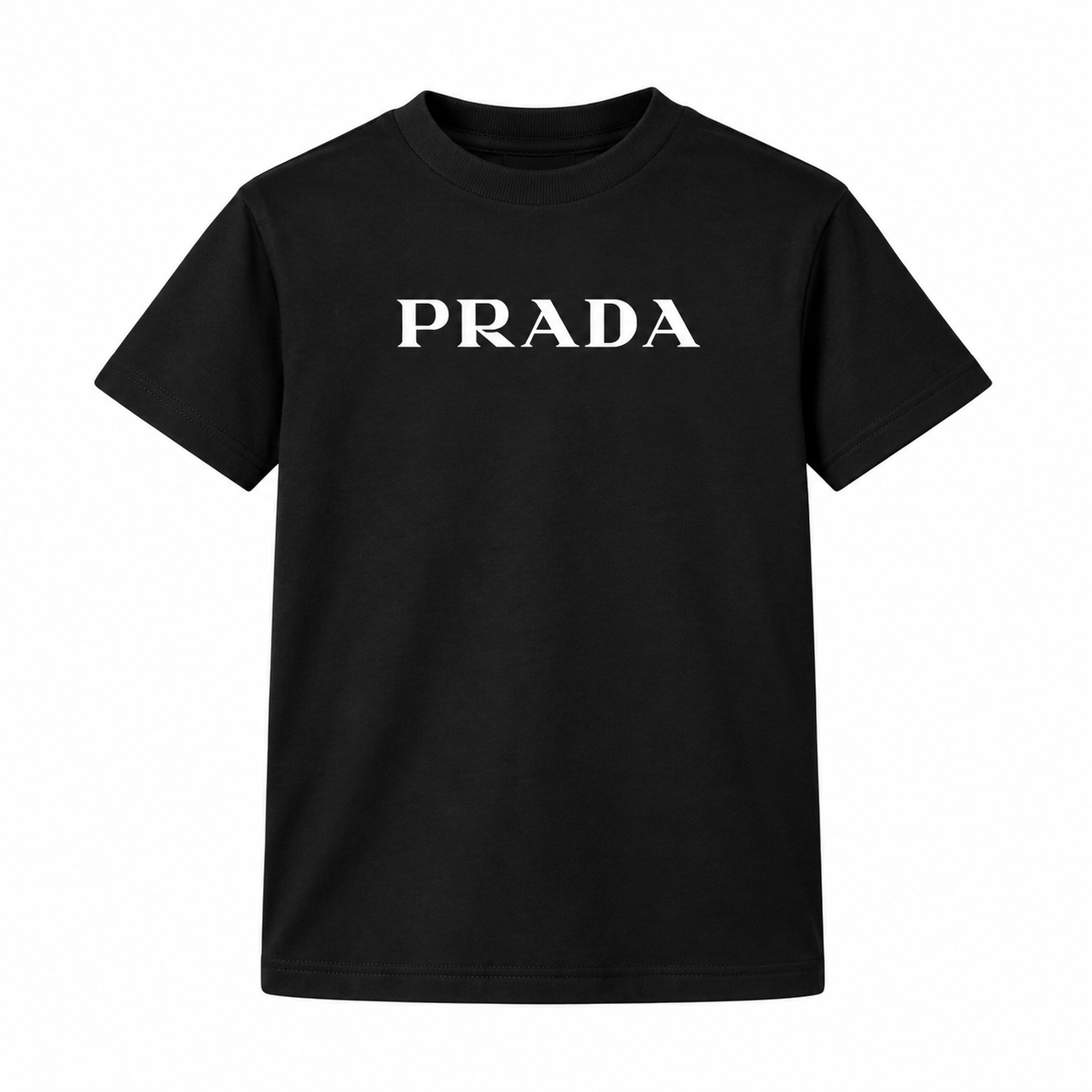 Youth Kids Prada Cotton T-Shirt - Black - hero