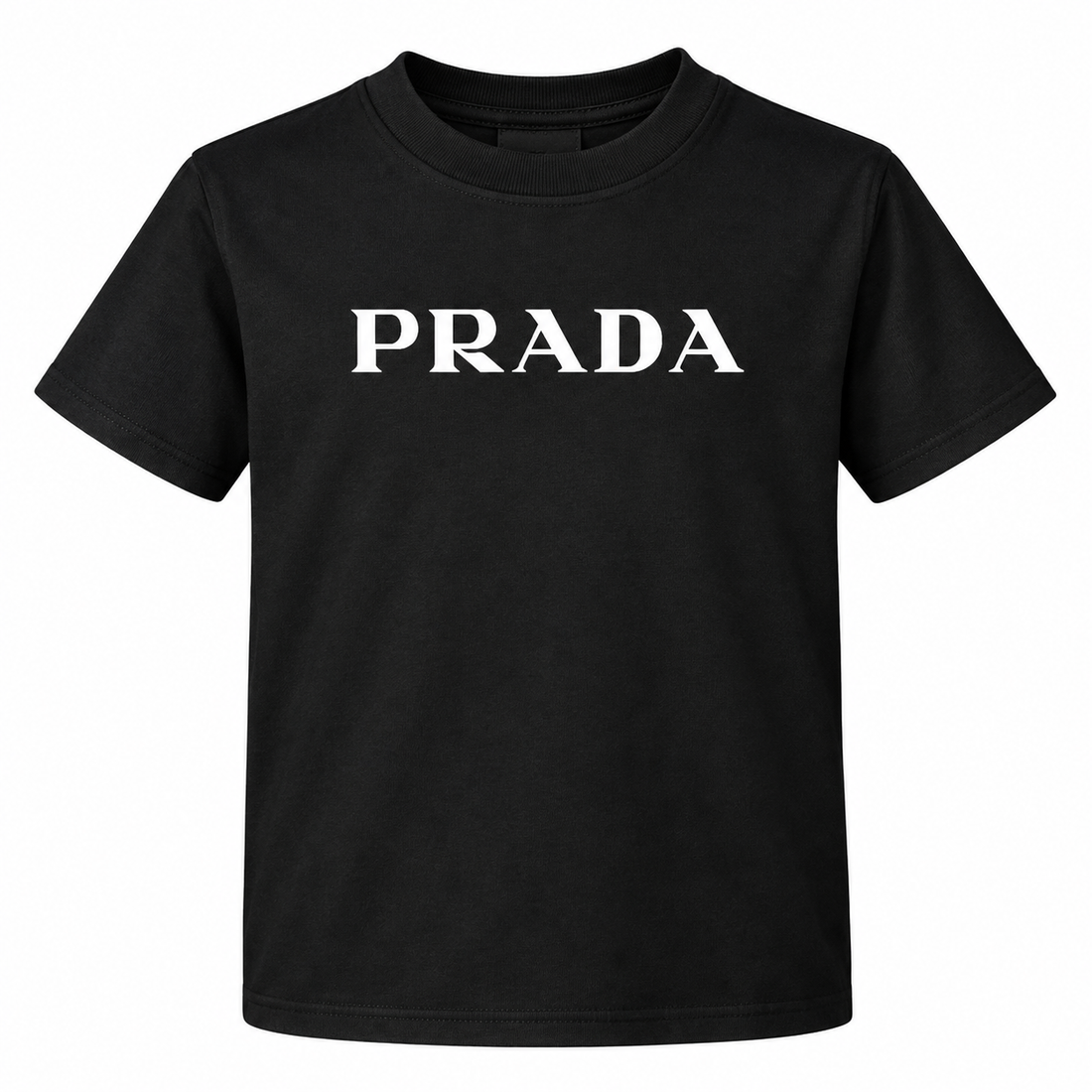 Youth Kids Prada Cotton T-Shirt - Black - detail