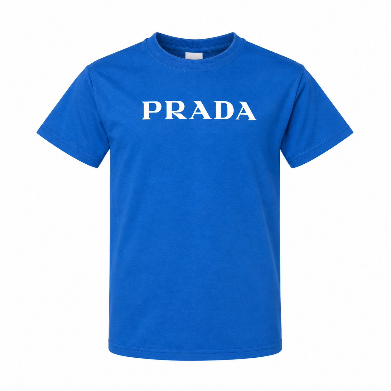 Youth Kids Prada Cotton T-Shirt - Blue - hero