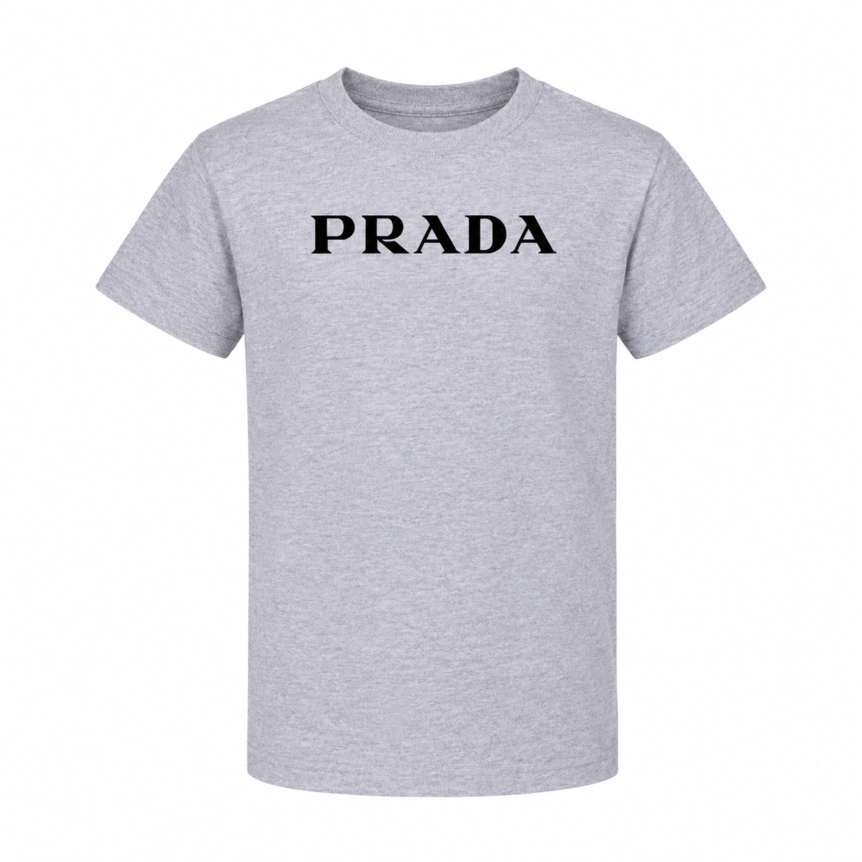 Youth Kids Prada Cotton T-Shirt - Grey - hero