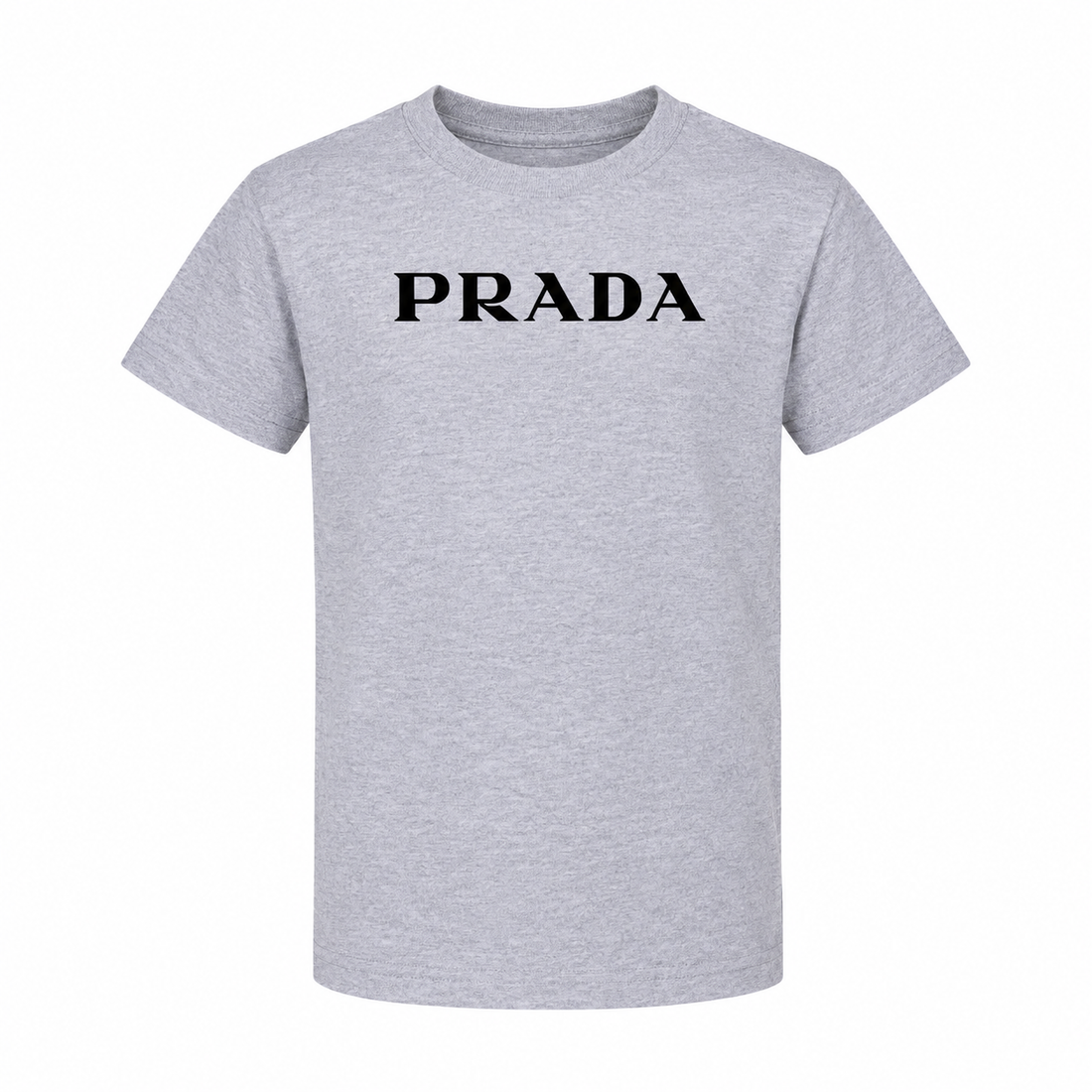 Youth Kids Prada Cotton T-Shirt - Grey - hero