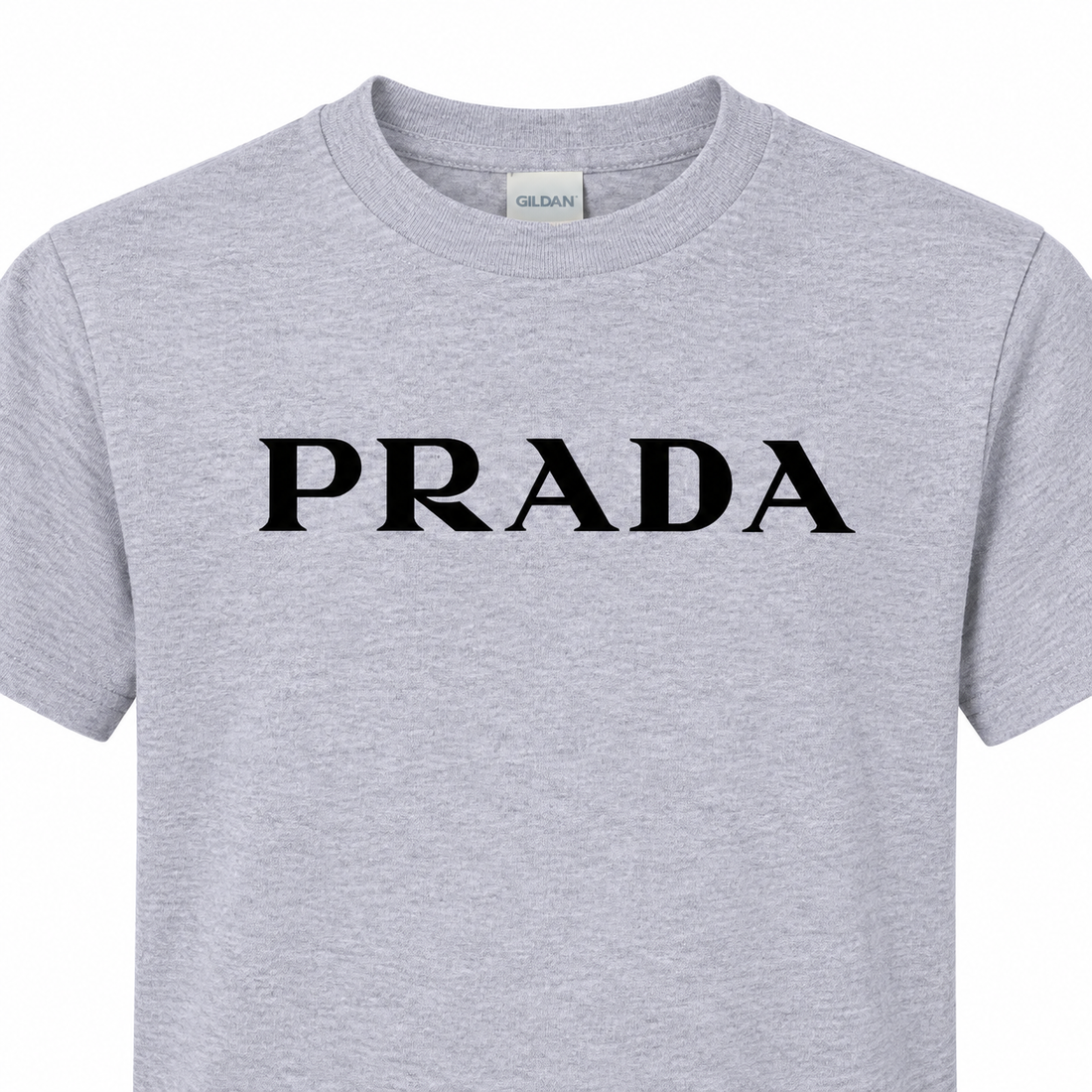 Youth Kids Prada Cotton T-Shirt - Grey - detail