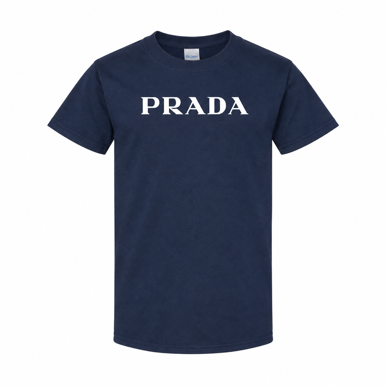 Youth Kids Prada Cotton T-Shirt - Navy - hero