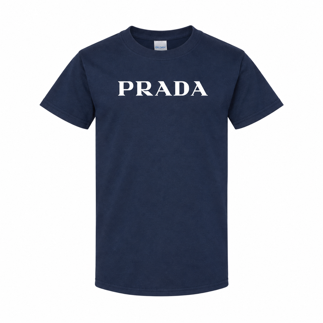 Youth Kids Prada Cotton T-Shirt - Navy - hero