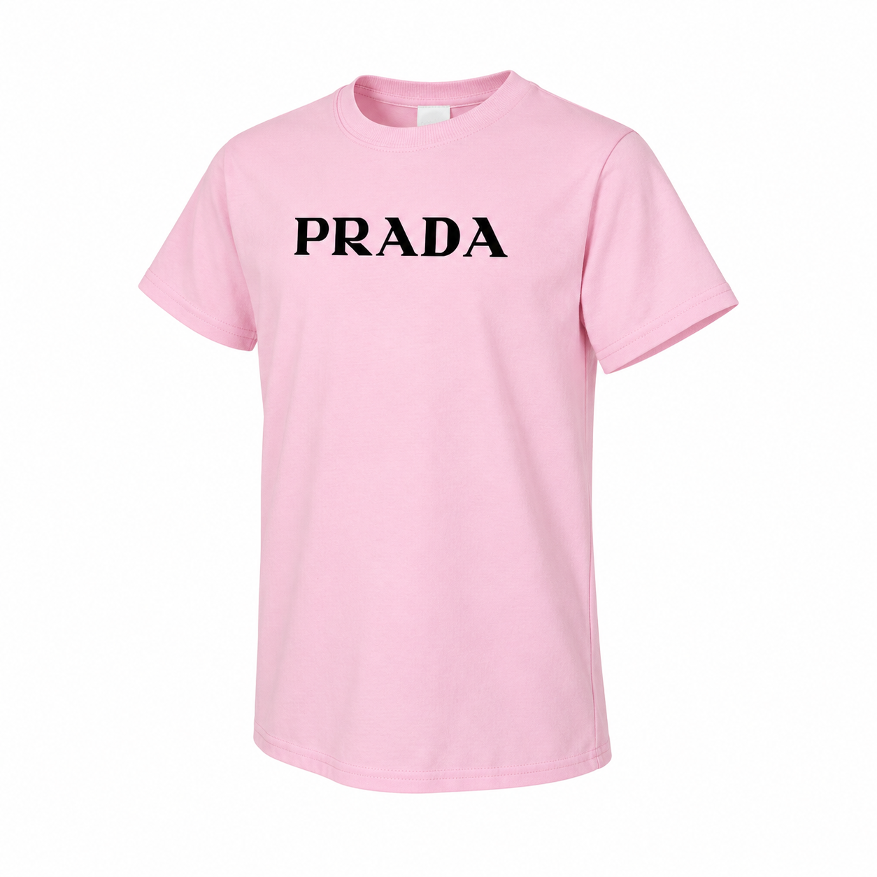 Youth Kids Prada Cotton T-Shirt - Pink - three-quarter