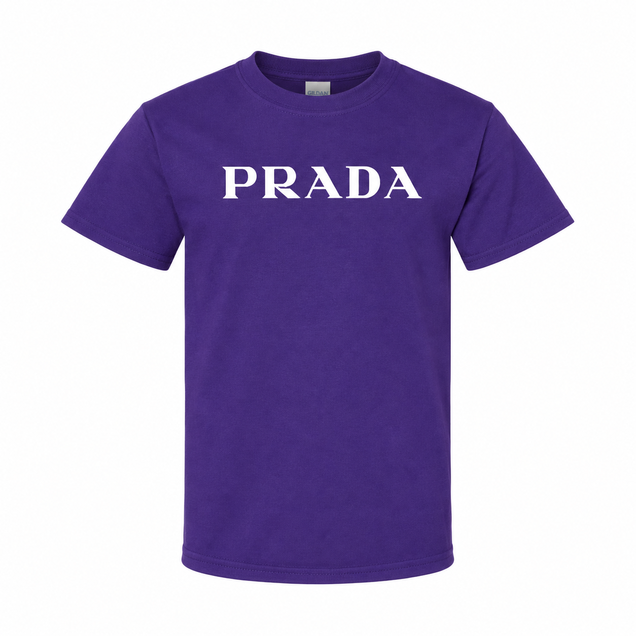 Youth Kids Prada Cotton T-Shirt - Purple - hero
