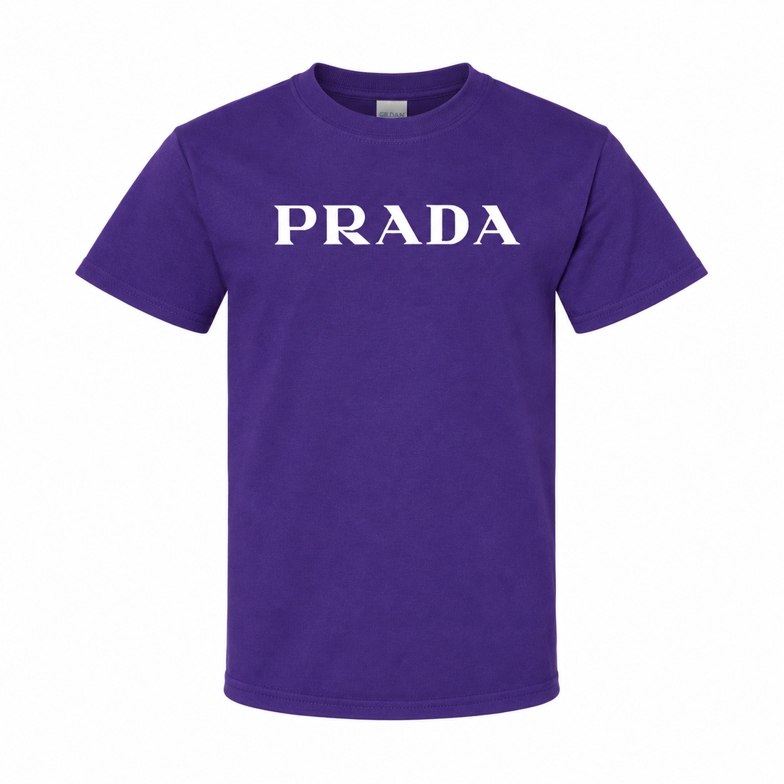 Youth Kids Prada Cotton T-Shirt - Purple - hero