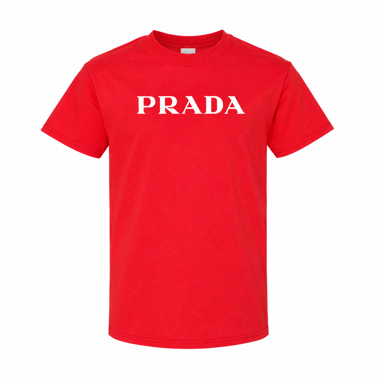 Youth Kids Prada Cotton T-Shirt - Red - hero