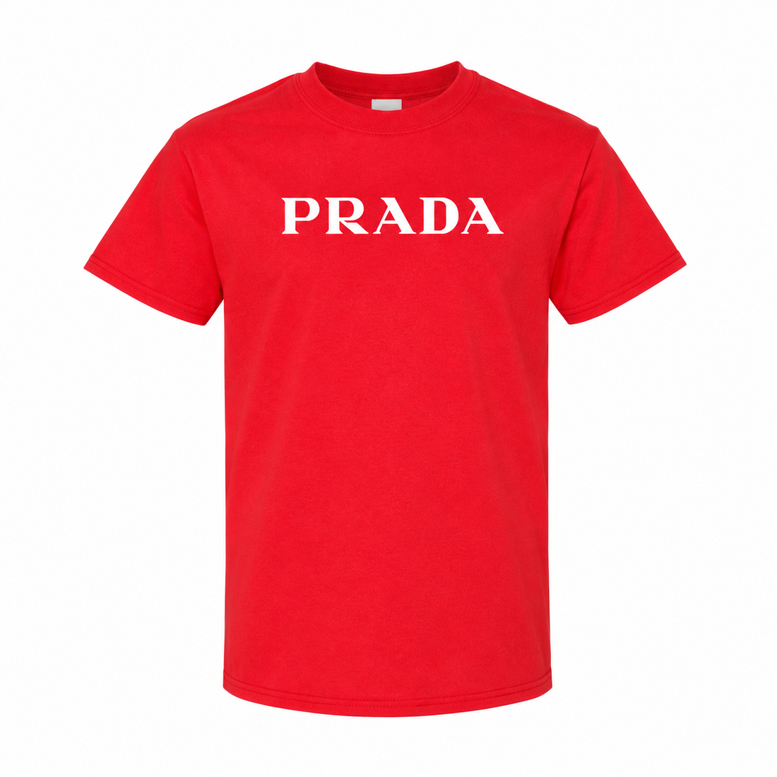 Youth Kids Prada Cotton T-Shirt - Red - hero