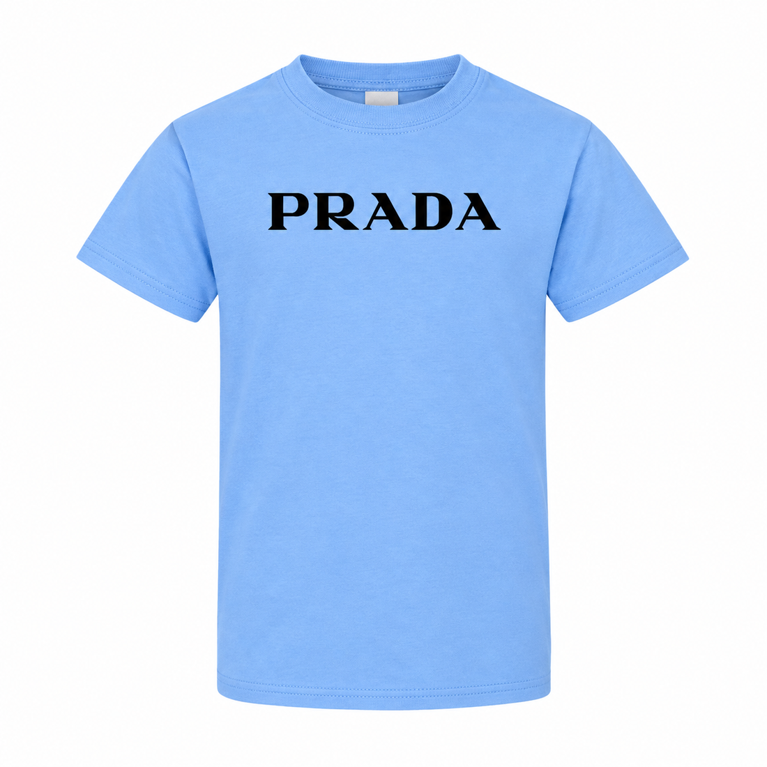 Youth Kids Prada Cotton T-Shirt - Sky Blue - hero