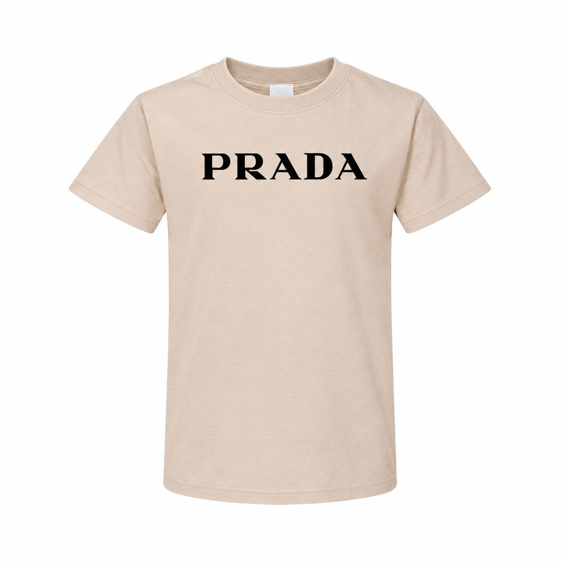 Youth Kids Prada Cotton T-Shirt - Tan - hero