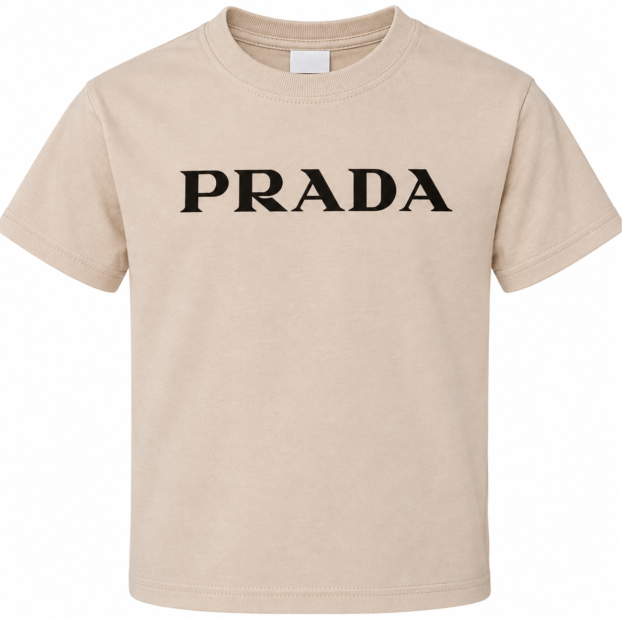 Youth Kids Prada Cotton T-Shirt - Tan - detail