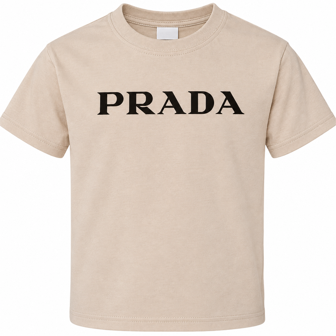 Youth Kids Prada Cotton T-Shirt - Tan - detail