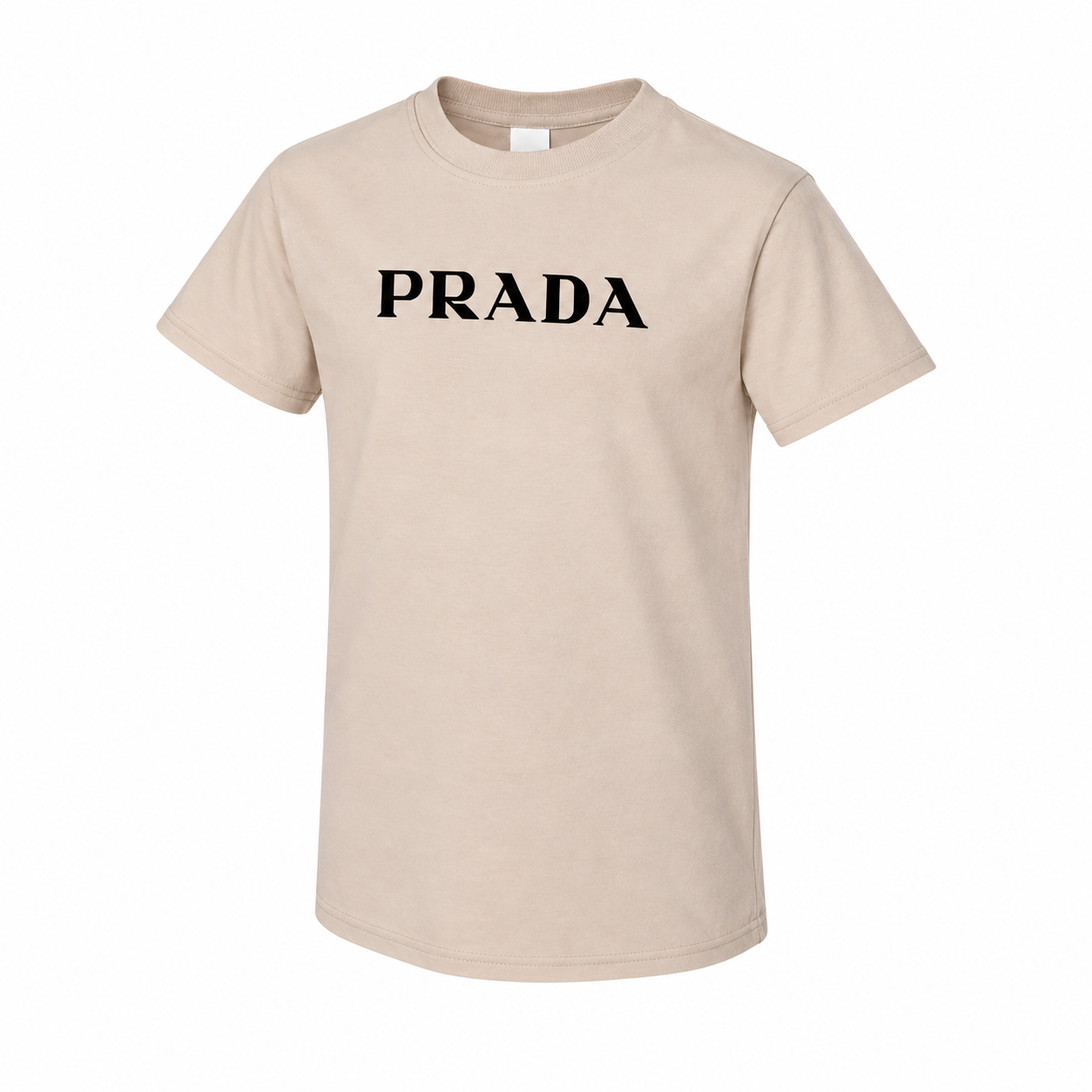 Youth Kids Prada Cotton T-Shirt - Tan - three-quarter