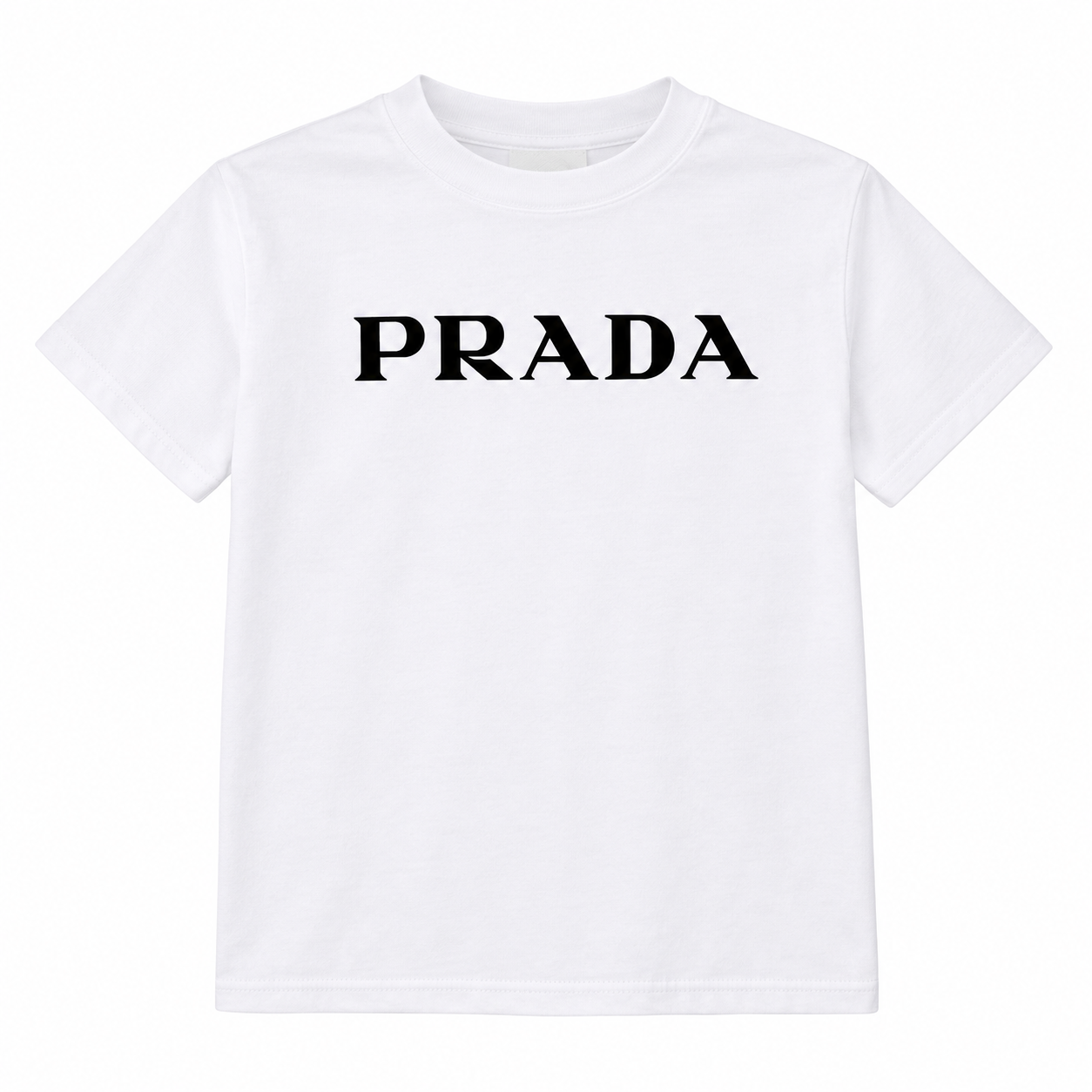 Youth Kids Prada Cotton T-Shirt - White - detail