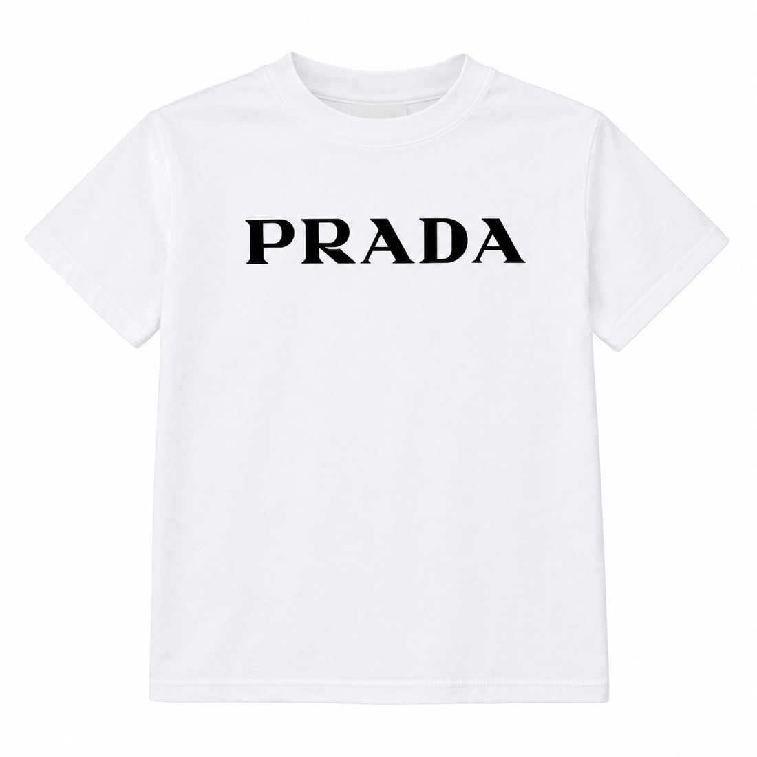 Youth Kids Prada Cotton T-Shirt - White - detail