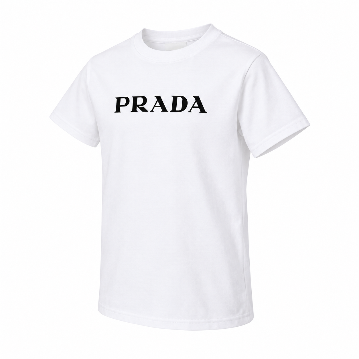 Youth Kids Prada Cotton T-Shirt - White - three-quarter