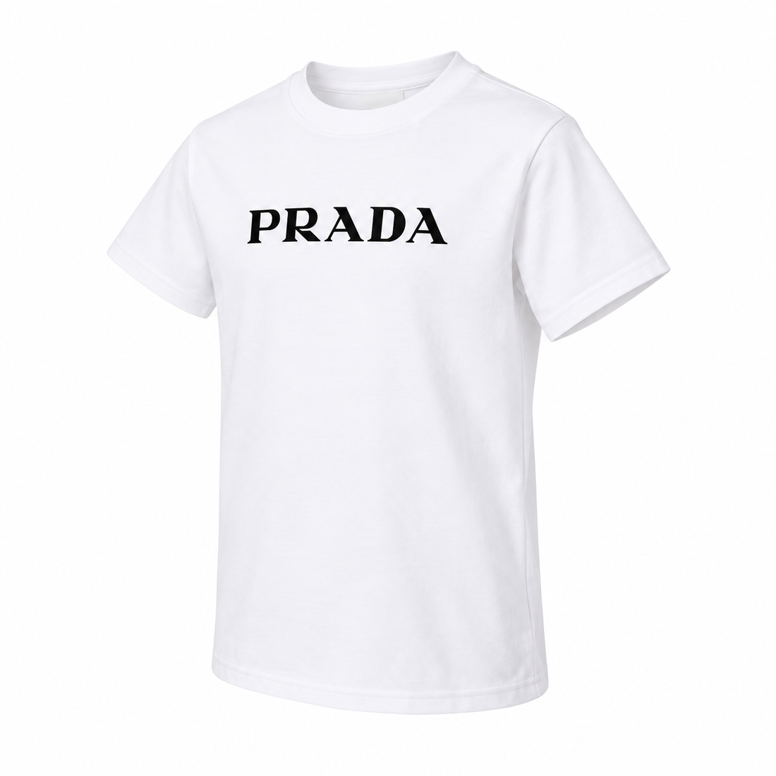 Youth Kids Prada Cotton T-Shirt - White - three-quarter