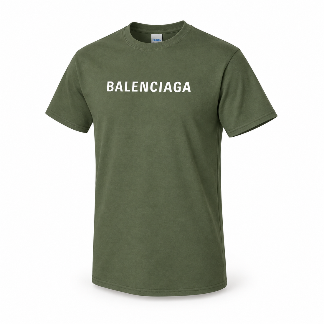 Youth Kids Balenciaga Cotton T-Shirt army green alternate angle