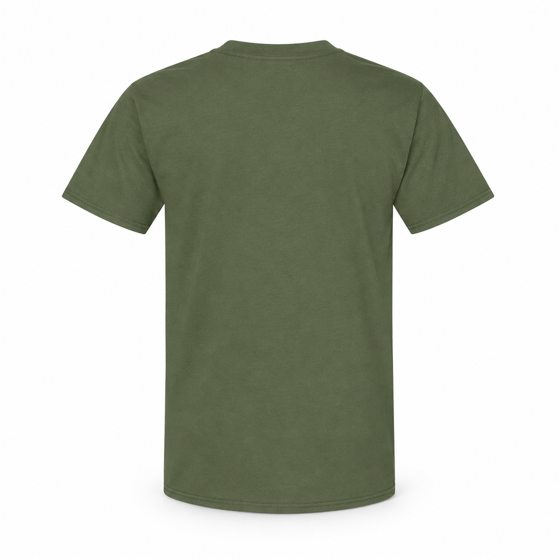 Youth Kids Balenciaga Cotton T-Shirt army green rear view