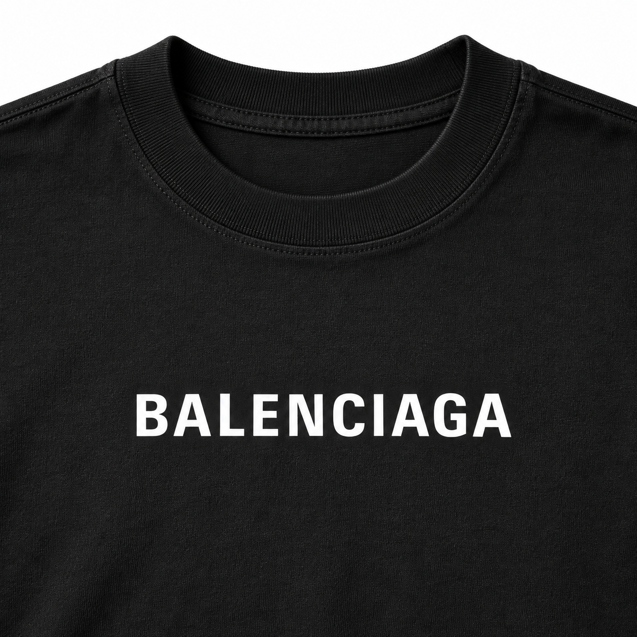 Youth Kids Balenciaga Cotton T-Shirt black print detail
