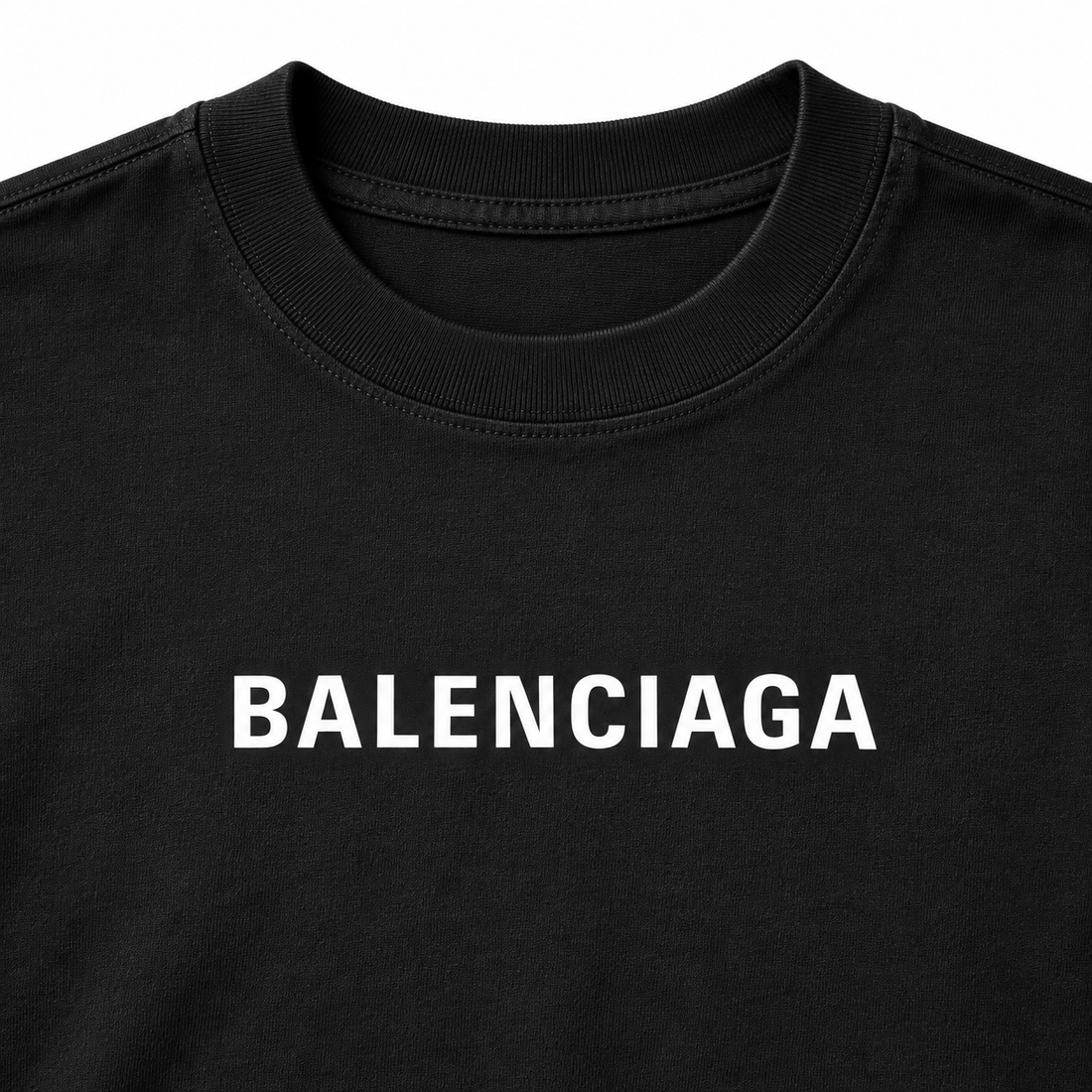 Youth Kids Balenciaga Cotton T-Shirt black print detail