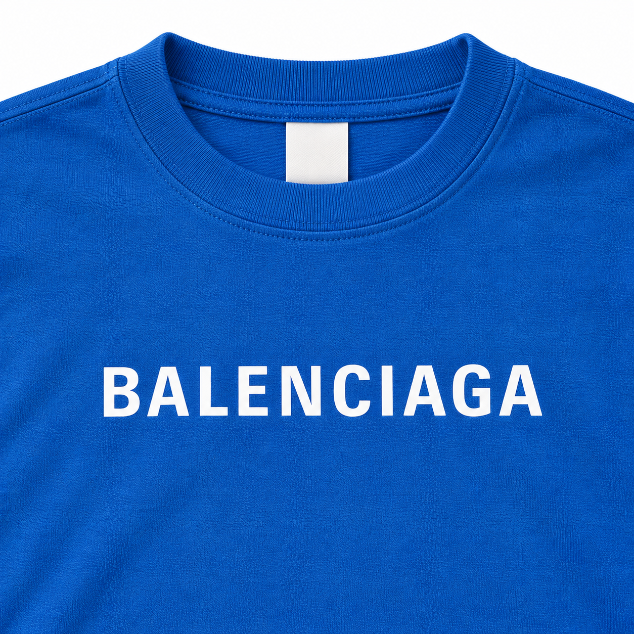 Youth Kids Balenciaga Cotton T-Shirt blue print detail