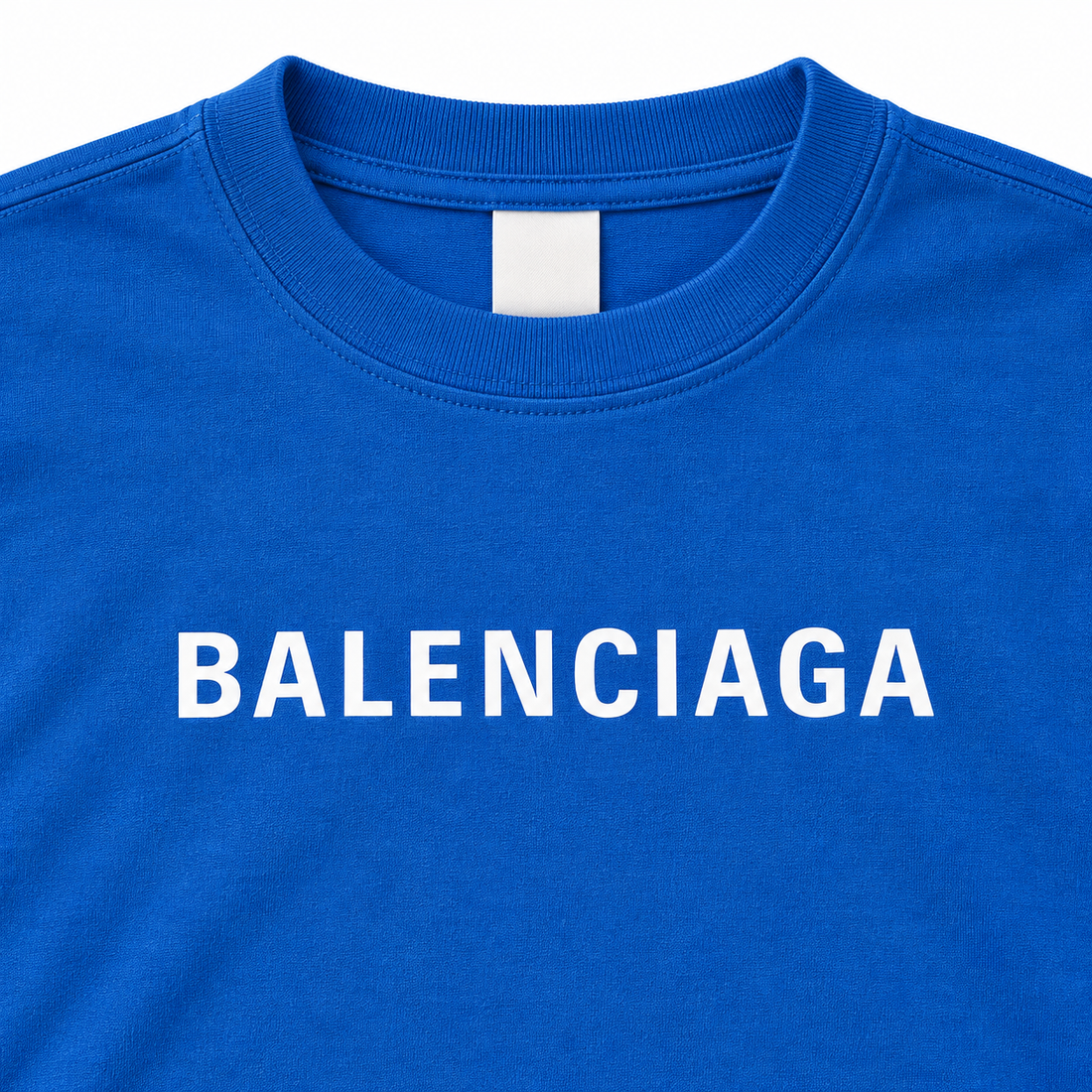 Youth Kids Balenciaga Cotton T-Shirt blue print detail