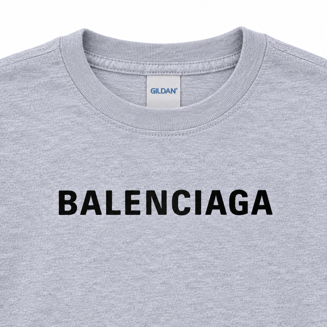 Youth Kids Balenciaga Cotton T-Shirt grey print detail